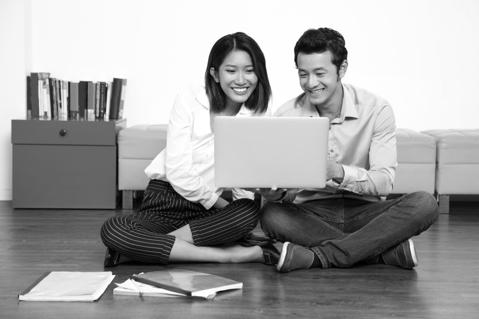 Workshop participants reviewing budgeting materials